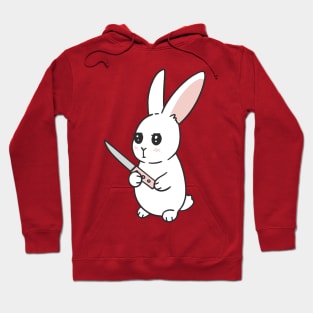 Cute bunny and knife Hoodie